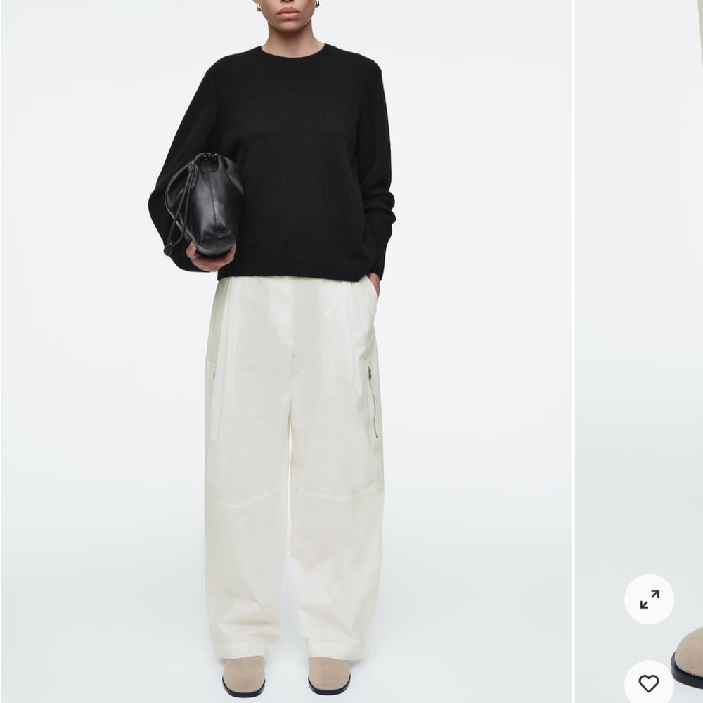 COS white utility barrel Pants